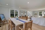 Open floor living and dining room